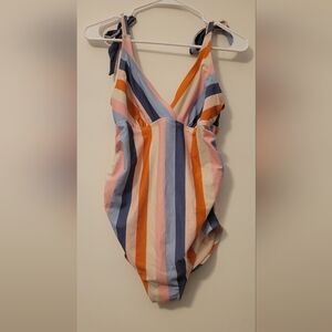 Isabel Maternity Bathing Suit - multicolor stripes - size small
